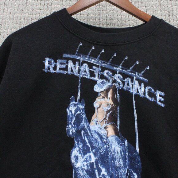 Beyonce Sweatshirt Unisex Large L Black Pullover Renaissance World Tour Concert - Picture 2 of 11